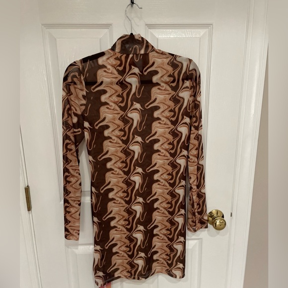 Mock Neck Mini Dress - M - Picture 3 of 3